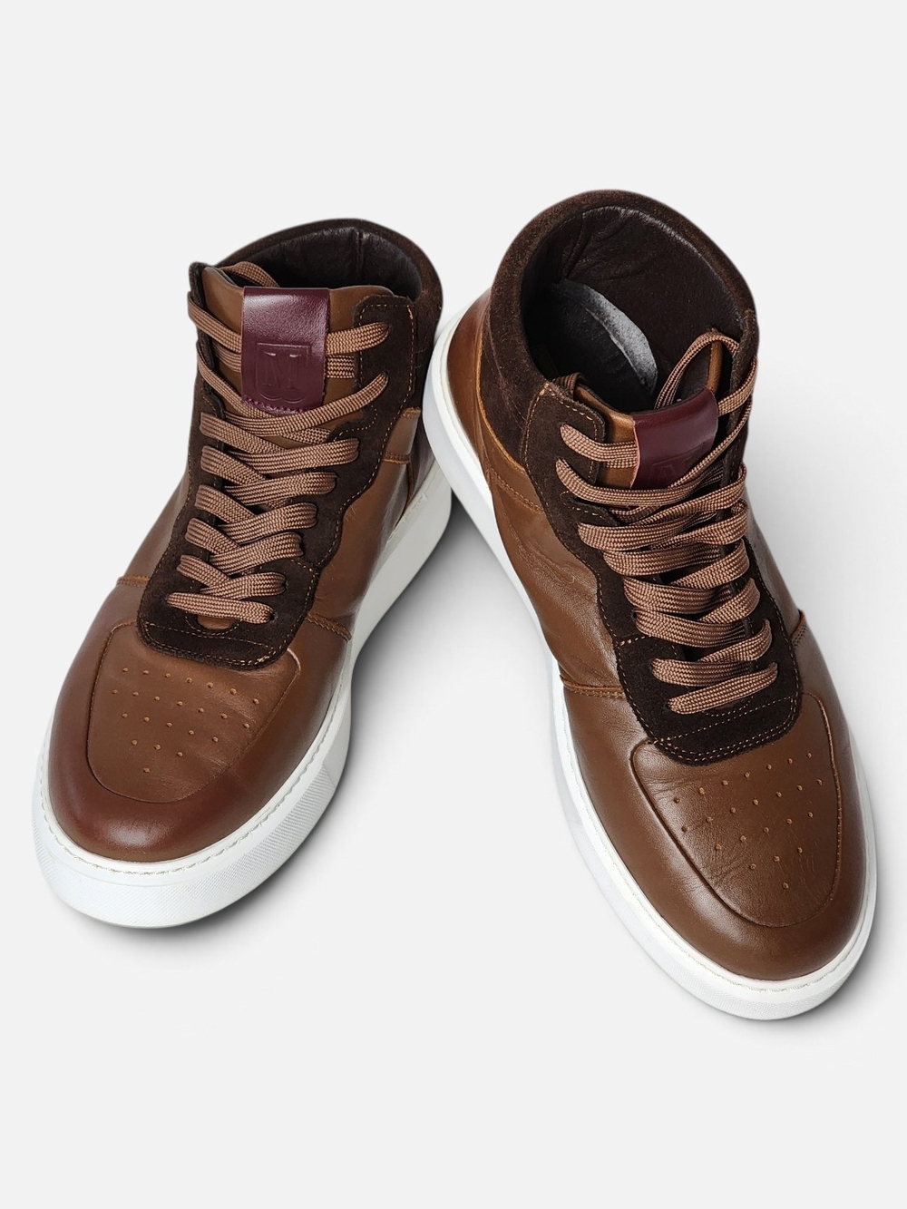 M by Bruno Magli Cesare Leather High-Top Sneakers 8